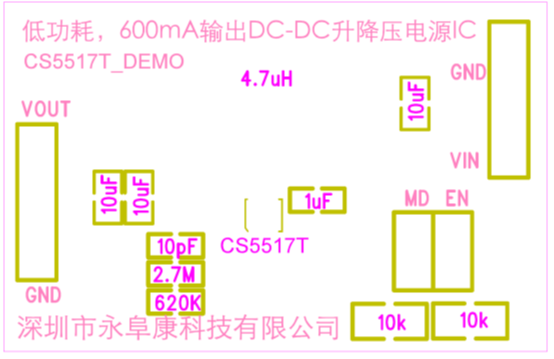 如何運(yùn)用升降壓芯片CS5517實(shí)現(xiàn)鋰電池穩(wěn)定輸出3.3V/3.6V（1.2-5V）的電壓？